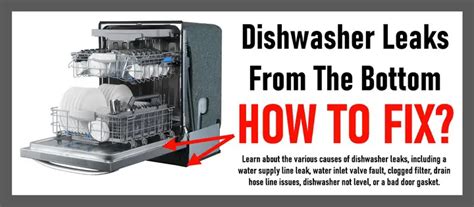 dishwasher hose leaking under sink|Why Your Dishwasher Is Leaking From the Bottom